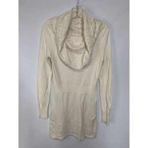 Caché Womens Sweater Long Cowl Neck Ivory Medium